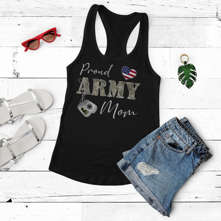 Proud American Army Mom Women Gift For Womens Women Flowy Tank