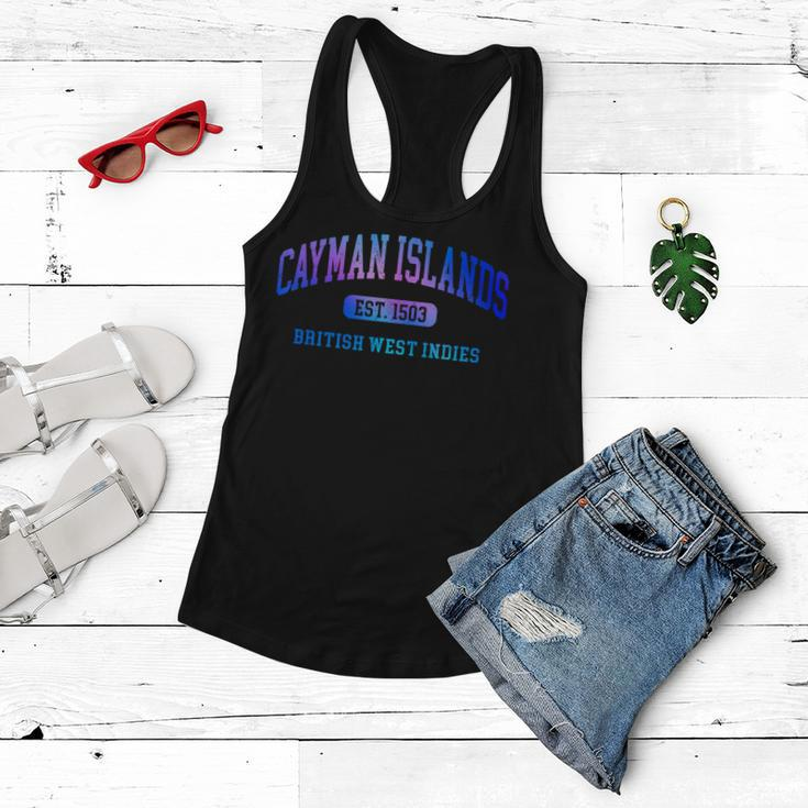 Retro Grand Cayman Islands Colorful Arch Text Souvenir Women Women Flowy Tank