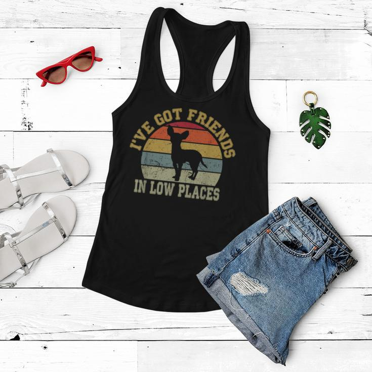 Retro Vintage Chihuahua MomIve Got Friends In Low Places Women Flowy Tank