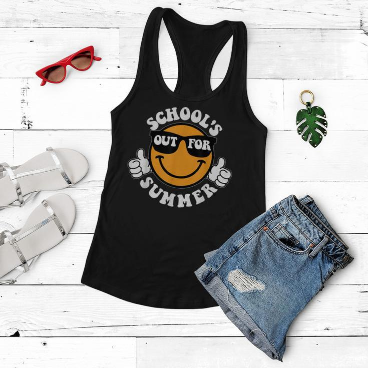 Schools Out For Summer Last Day Of School Smile Teacher Life Women Flowy Tank