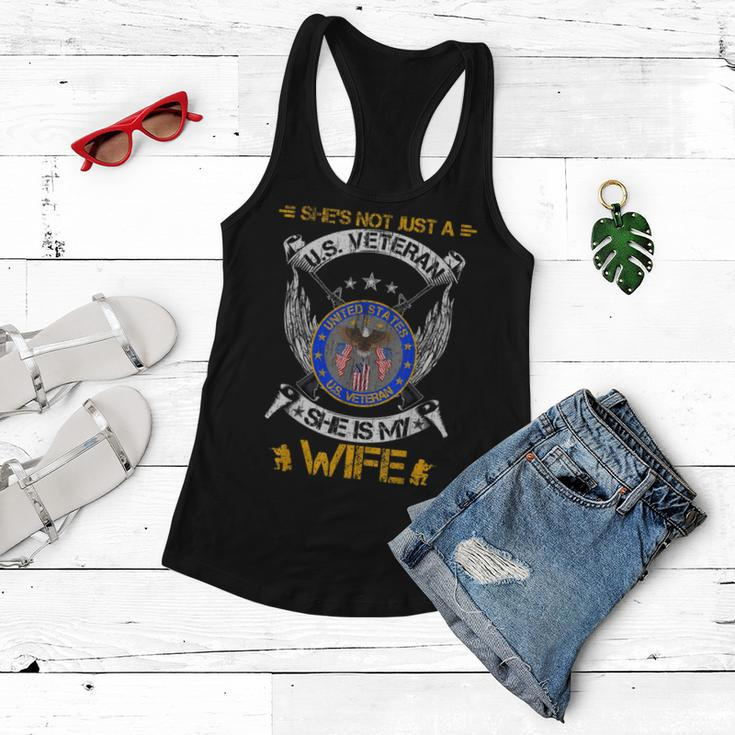 Shes Not Just A Us Military Veteran She Is My Wife Women Flowy Tank