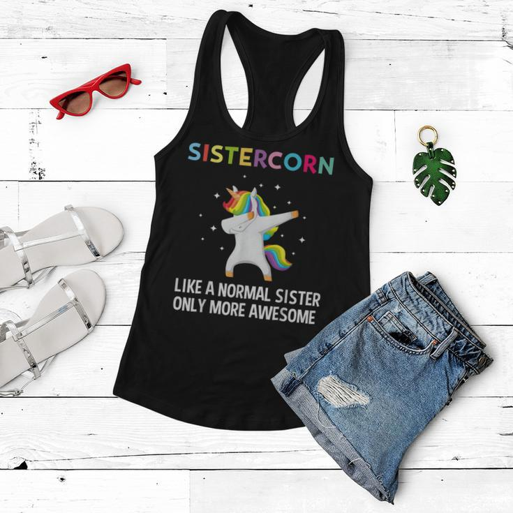 Sistercorn Like A Normal Sister Awesome Unicorn Gift Women Flowy Tank