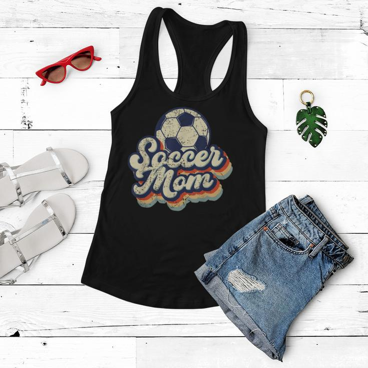 Soccer Mom Funny Soccer Ball Retro Vintage Mom Life Women Flowy Tank
