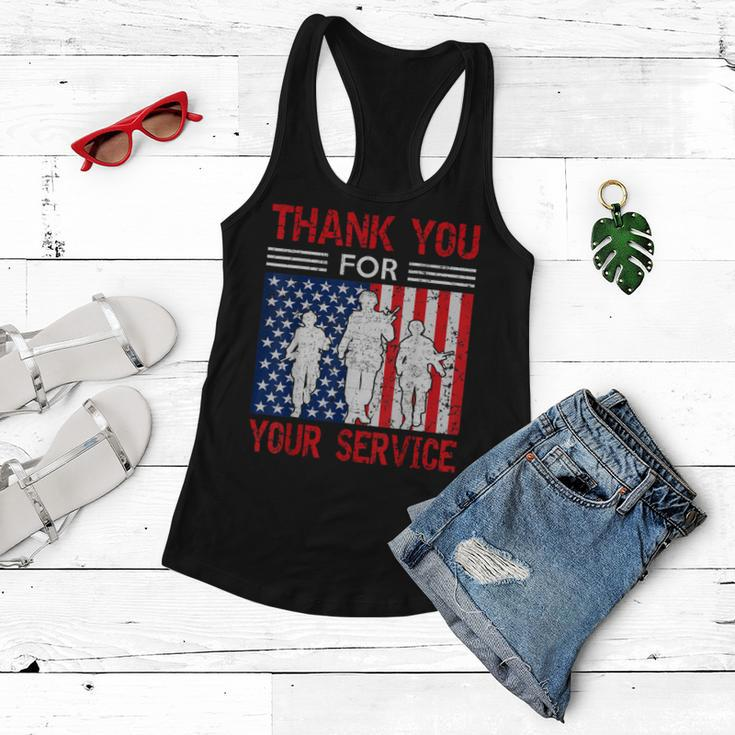 Thank You For Your Services Patriotic Veterans Day Men Women Women Flowy Tank