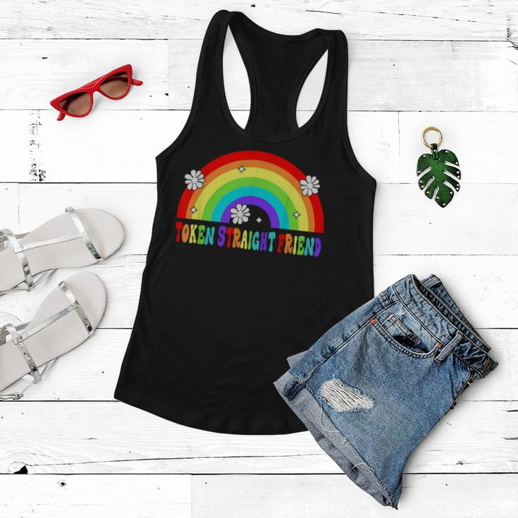Token Straight Friend Funny Lgbt Quote For Straight Rainbow Women Flowy Tank