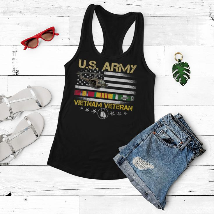Us Army Vietnam Veteran Usa Flag Vietnam Vet Flag Men Women V2 Women Flowy Tank