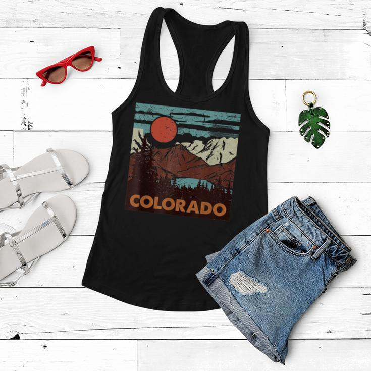 Vintage Colorado Rocky Mountains Boho Colorado Travel Hiking Women Flowy Tank