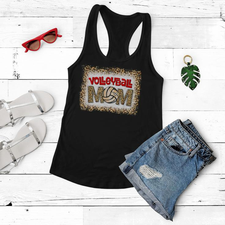Volleyball Mom Leopard Funny Sport Ball Mom Mothers Day Women Flowy Tank