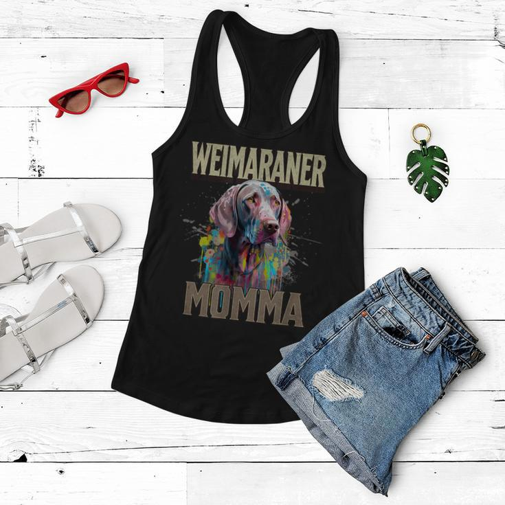 Weimaraner Momma | Weimaraner Dog Puppy Lover | Mothers Day Women Flowy Tank