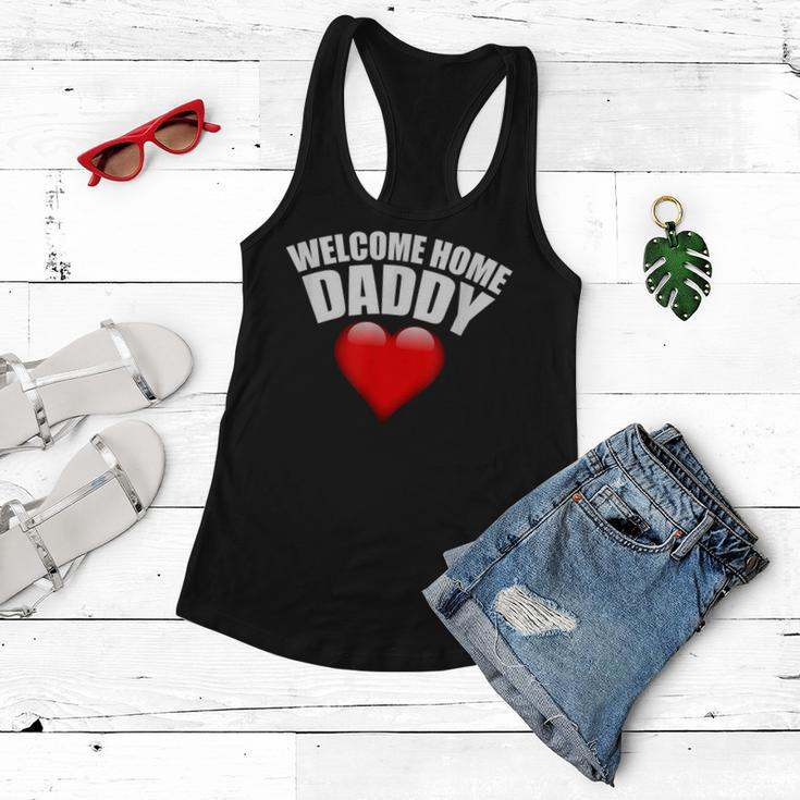 Welcome Home Daddy Surprise For Kids Or Wifes Women Flowy Tank