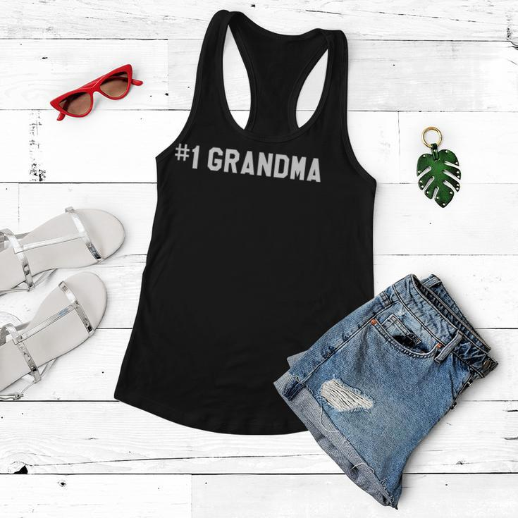 Womens 1 Grandma Number One Grandmother Mothers Day Gift Women Flowy Tank