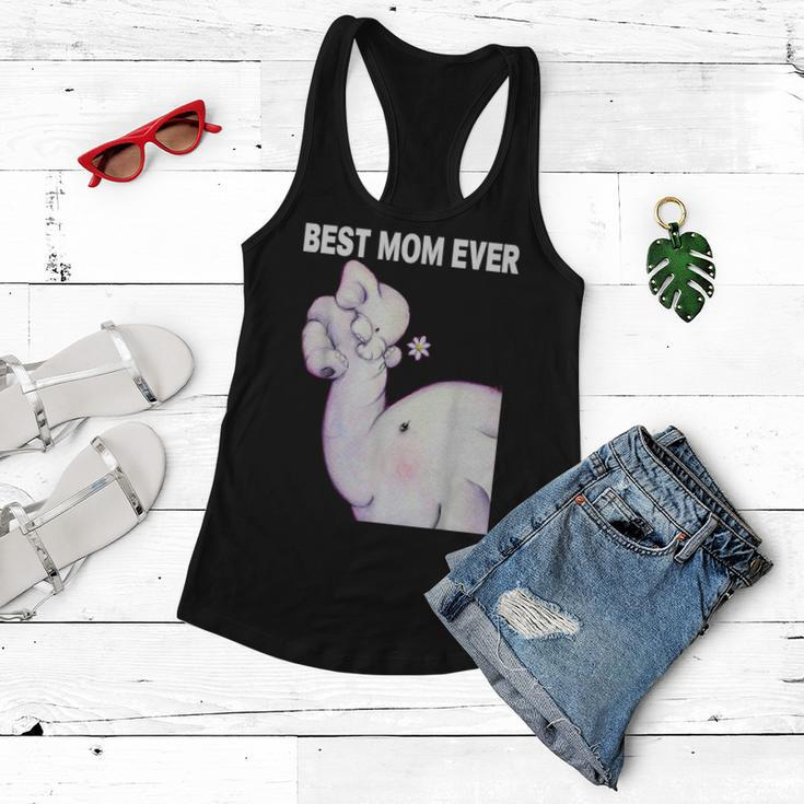 Womens Best Mom Ever Elephant Mothers Day Tshirt For Mother Women Flowy Tank
