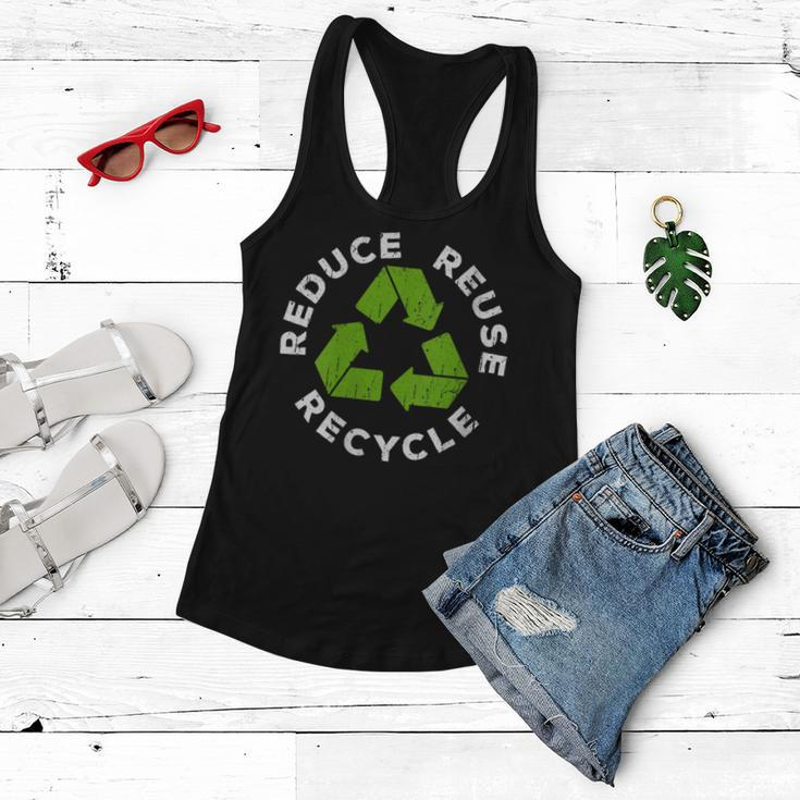 Womens Reduce Reuse Recycle Earth Day 2023 Women Flowy Tank