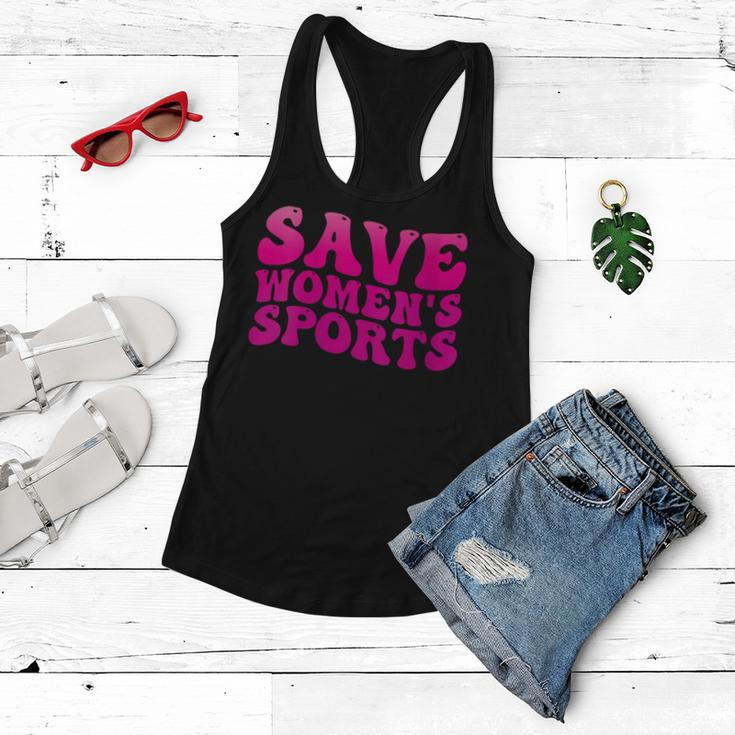 Womens Save Womens Sports Act Protectwomenssports Support Groovy Women Flowy Tank