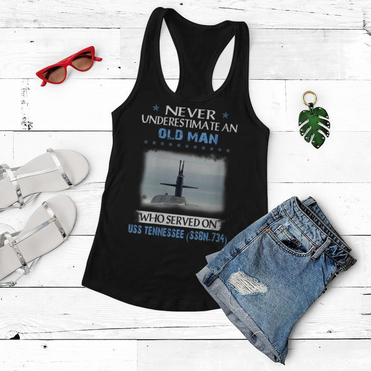 Womens Uss Tennessee Ssbn-734 Submarine Veterans Day Father Day Women Flowy Tank