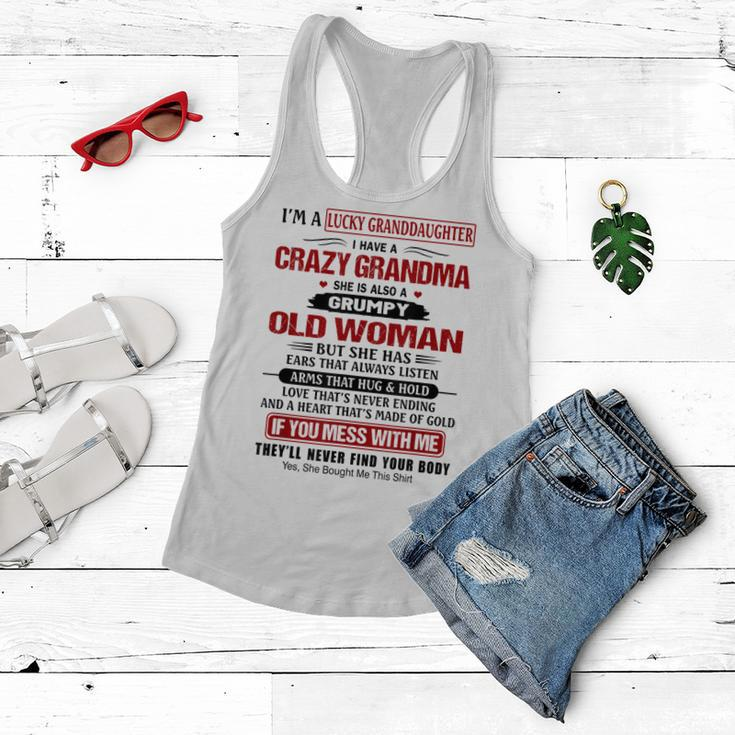 Im A Lucky Granddaughter I Have A Crazy Grandma Women Flowy Tank