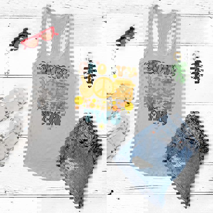 Kids Two Groovy Party Decorations Hippie Groovy Flowers 2Nd Bday Women Flowy Tank