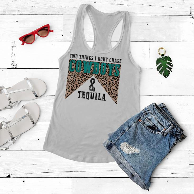 Leopard Two Things I Dont Chase Cowboys And Tequila Cowgirl Women Flowy Tank