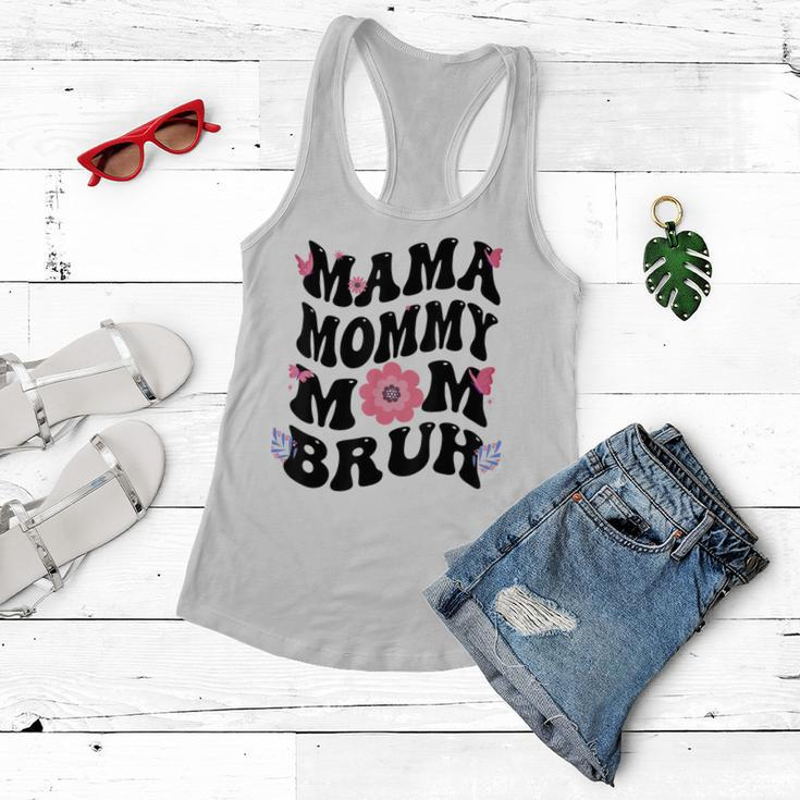 Mama Mommy Mom Bruh Mothers Day Groovy Vintage Funny Mother Women Flowy Tank