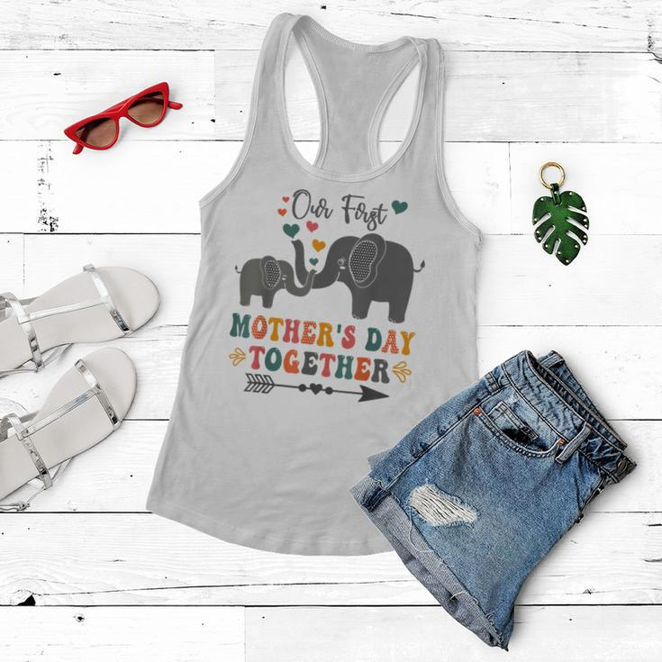Mothers DayOur First Mothers Day Together Elephant Design Women Flowy Tank