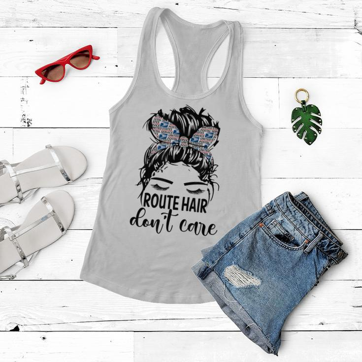 Route Hair Dont Care Mothers Day Mail Carrier Postal Worker Women Flowy Tank