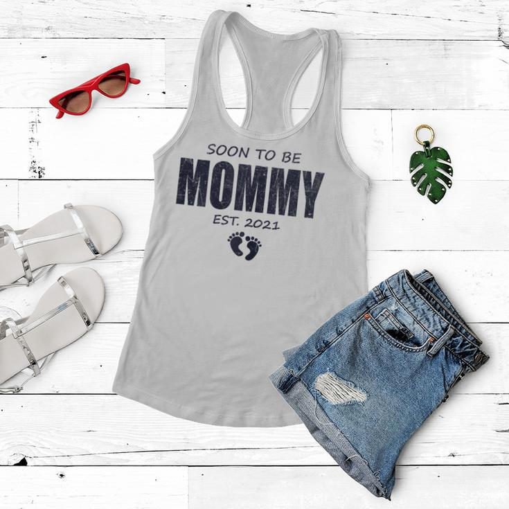 Soon To Be Mommy 2020 And Promoted To Mom Baby Announcement Gift For Womens Women Flowy Tank