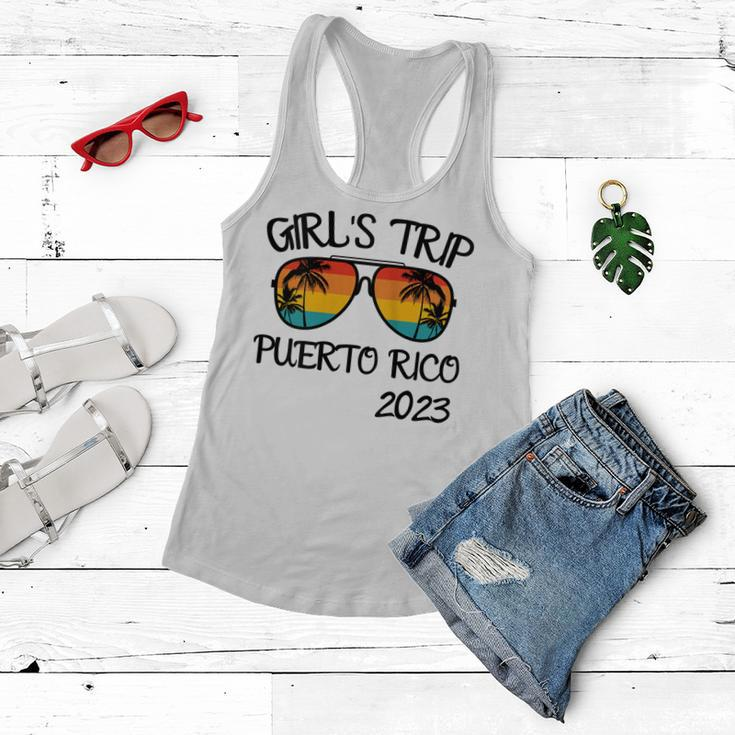 Womens Girls Trip Puerto Rico 2023 Sunglasses Summer Vacation Women Flowy Tank