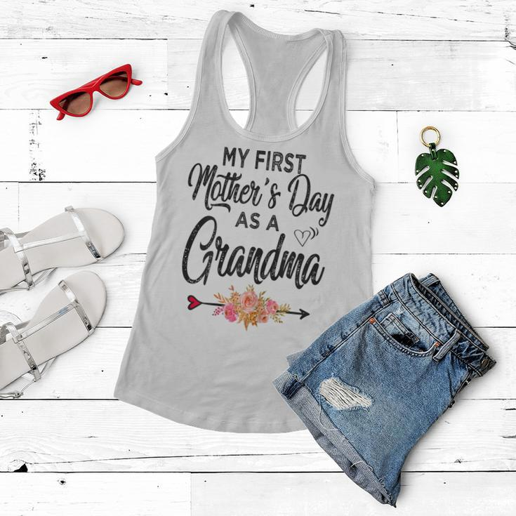 Womens My First Mothers Day As A Grandma Mothers Day 2023 Women Women Flowy Tank