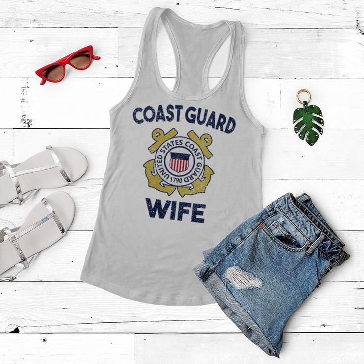 Womens Proud Us Coast Guard Wife Military Pride Women Flowy Tank