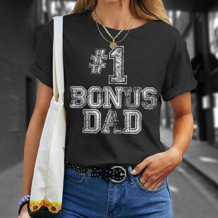 1 Bonus Dad - Number One Step Dad T-shirt Gifts for Her