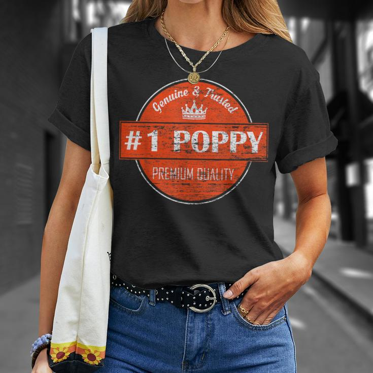 1 Poppy Men Number One Dad Grandpa Fathers Day Gifts Gift For Mens Unisex T-Shirt Gifts for Her