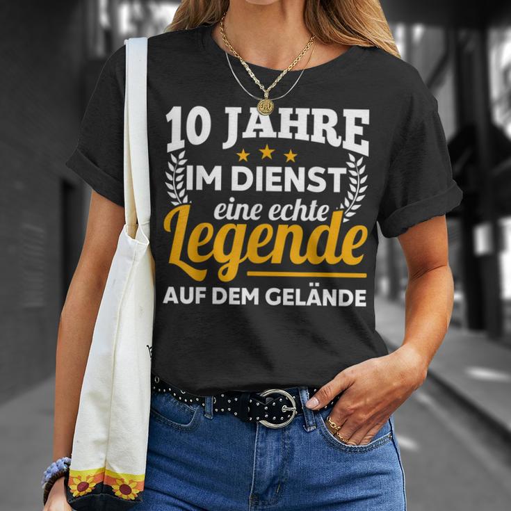 10 Jahre Im Dienst Legende Auf Dem Gelände Dienstjubiläum T-Shirt Geschenke für Sie