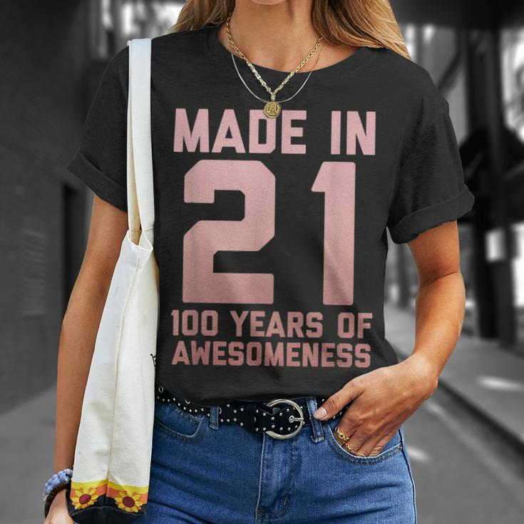 100 Geburtstag Geschenk Frau Mann Alter 100 Jahre Alte Oma V2 T-Shirt Geschenke für Sie