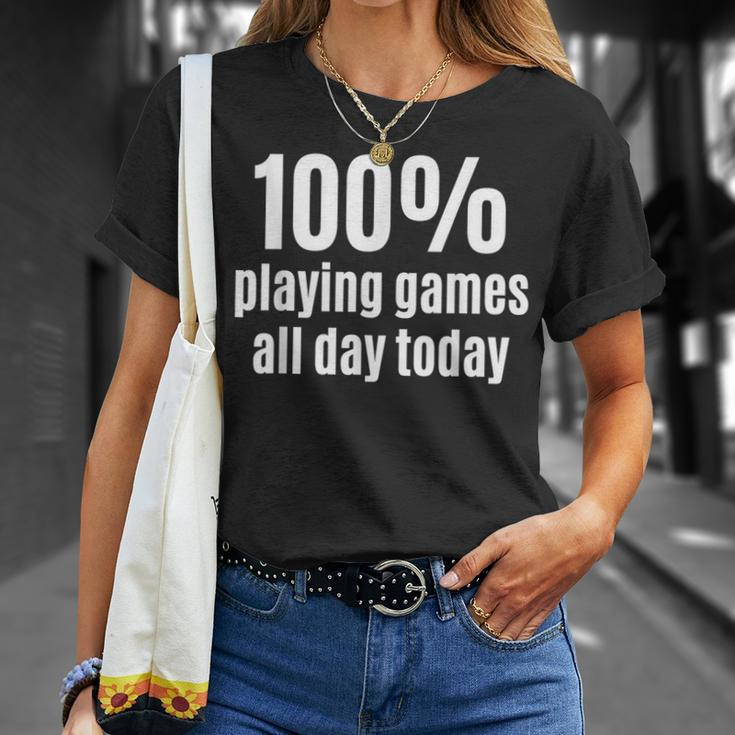 100 Spiele Für Ganzen Tag T-Shirt für Videogamer & Gaming-Fans Geschenke für Sie