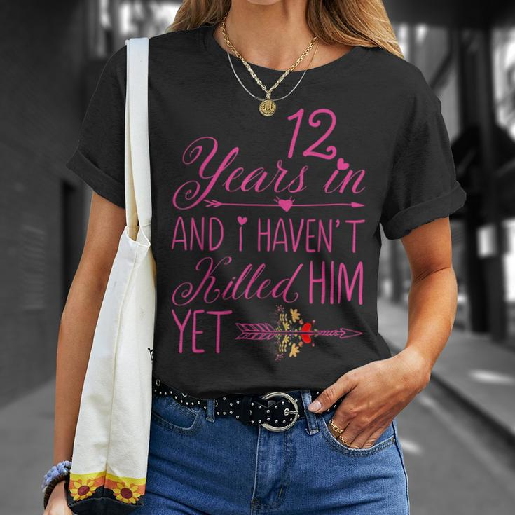 12Th Wedding Anniversary For Her Married 12 Years T-Shirt Gifts for Her