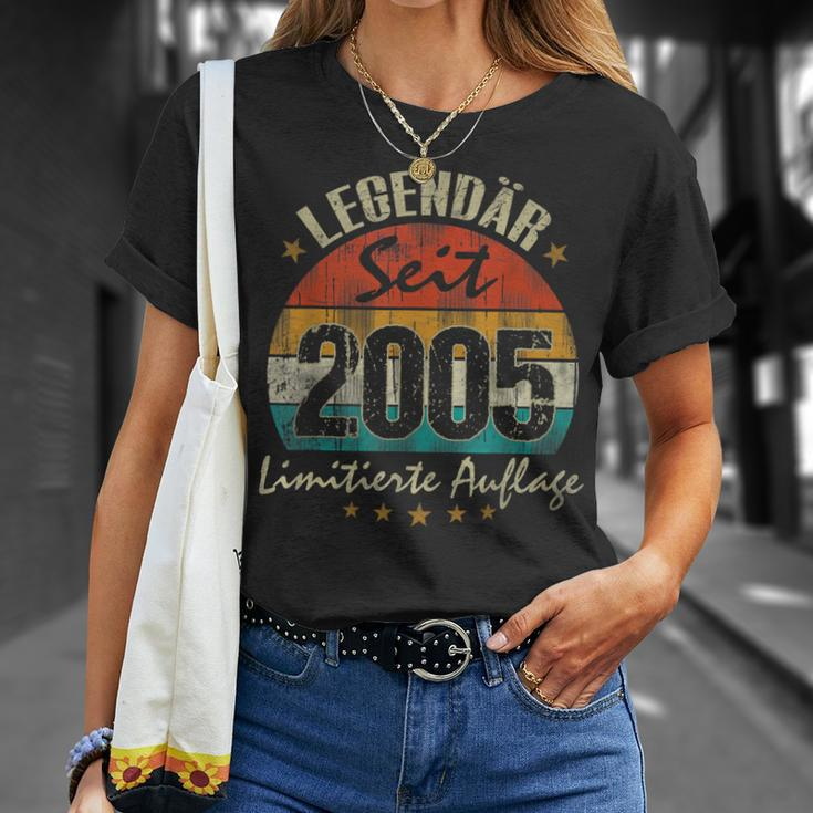 17 Geburtstag Legendär Seit 2005 Geschenk Jahrgang T-Shirt Geschenke für Sie