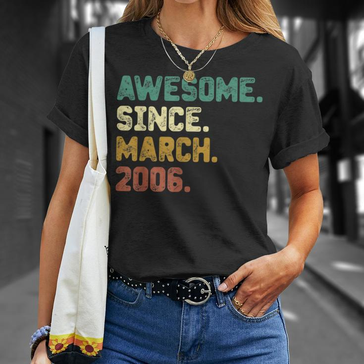 17 Years Old Awesome Since March 2006 17Th Birthday T-Shirt Gifts for Her