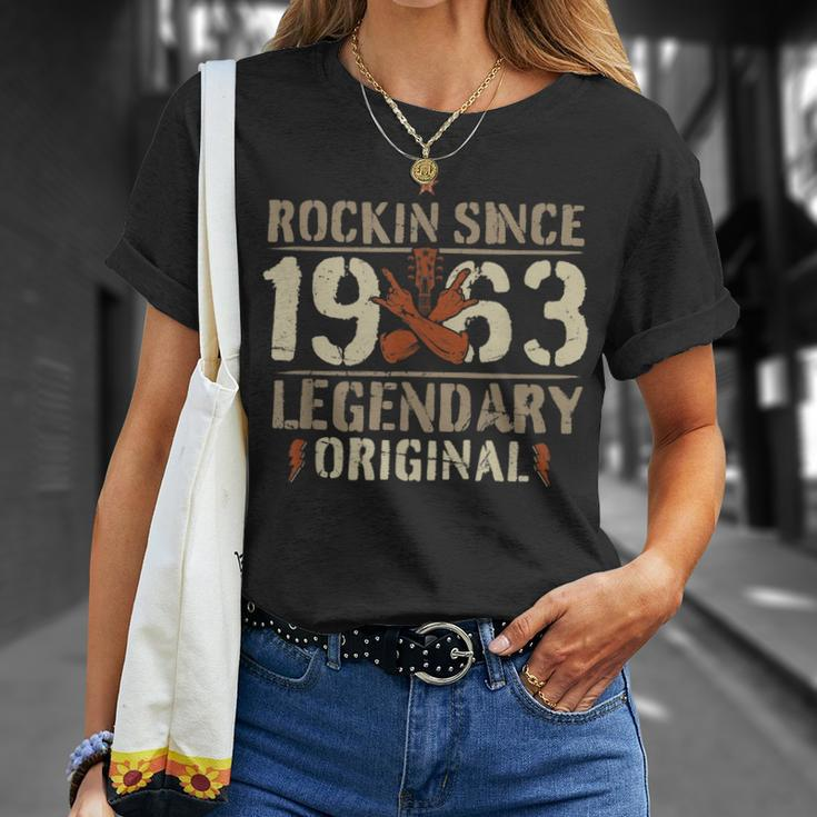 1963 Vintage Geburtstag Rock And Roll Heavy Metal Gesch T-Shirt Geschenke für Sie