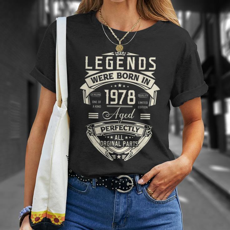 45Th Birthday Gift Vintage Legends Born In 1978 45 Years Old  Men Women T-shirt Graphic Print Casual Unisex Tee
