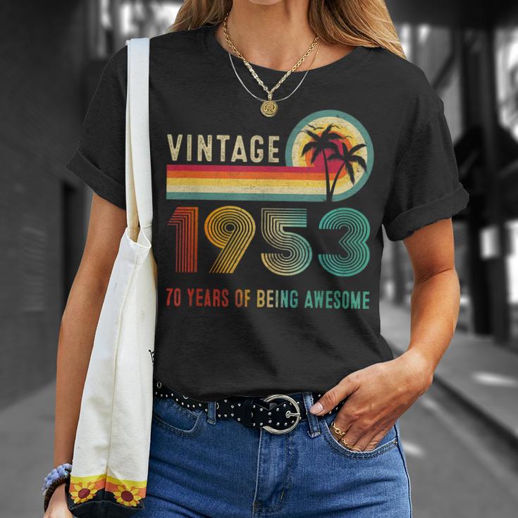 70 Year Old Gifts Vintage Born In 1953 70Th Birthday Retro  Men Women T-shirt Graphic Print Casual Unisex Tee
