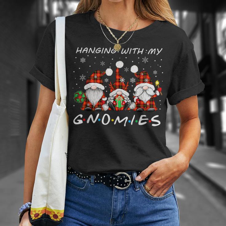Christmas Hanging With My Gnomies Family Matching Pjs Gnome  Men Women T-shirt Graphic Print Casual Unisex Tee