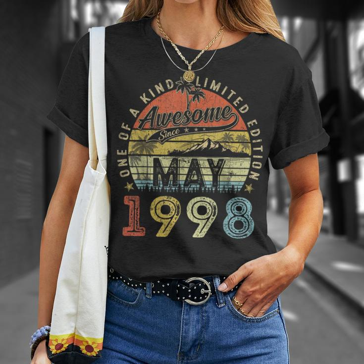 25 Year Old Awesome Since May 1998 25Th Birthday Unisex T-Shirt Gifts for Her