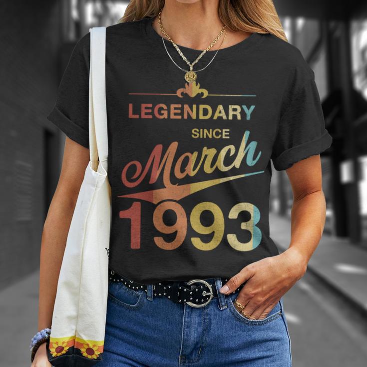 30 Geburtstag 30 Jahre Alt Legendär Seit März 1993 V7 T-Shirt Geschenke für Sie