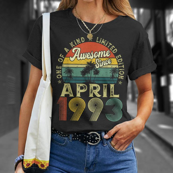 30Th Birthday Awesome Since April 1993 30 Years Old Gift Men Unisex T-Shirt Gifts for Her