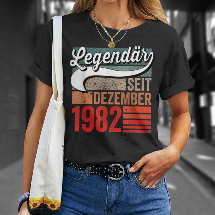 40 Geburtstag Mann 40 Jahre Legendär Seit Dezember 1982 T-Shirt Geschenke für Sie