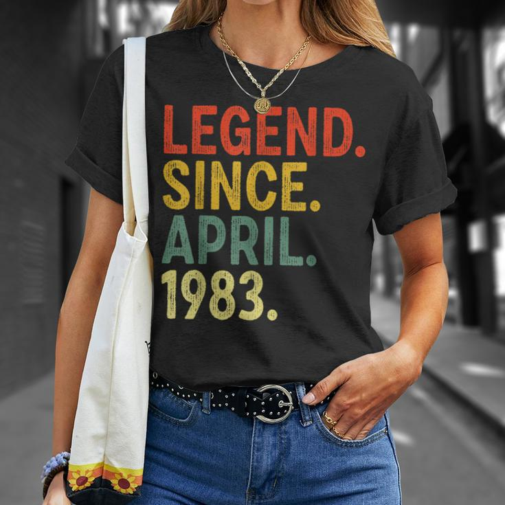 40 Year Old Legend Since April 1983 40Th Birthday Unisex T-Shirt Gifts for Her