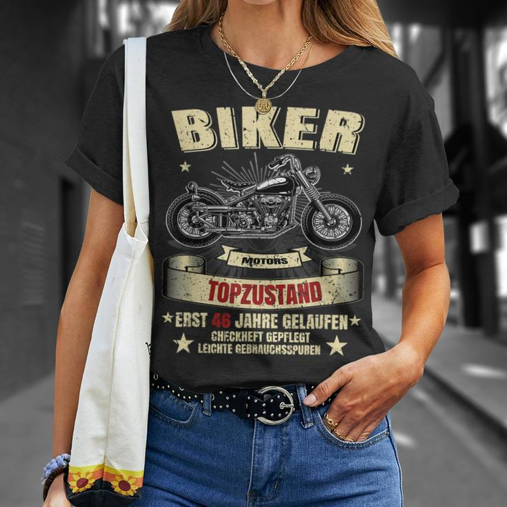 46. Geburtstag Herren Biker T-Shirt, Motorrad Legenden Design Geschenke für Sie