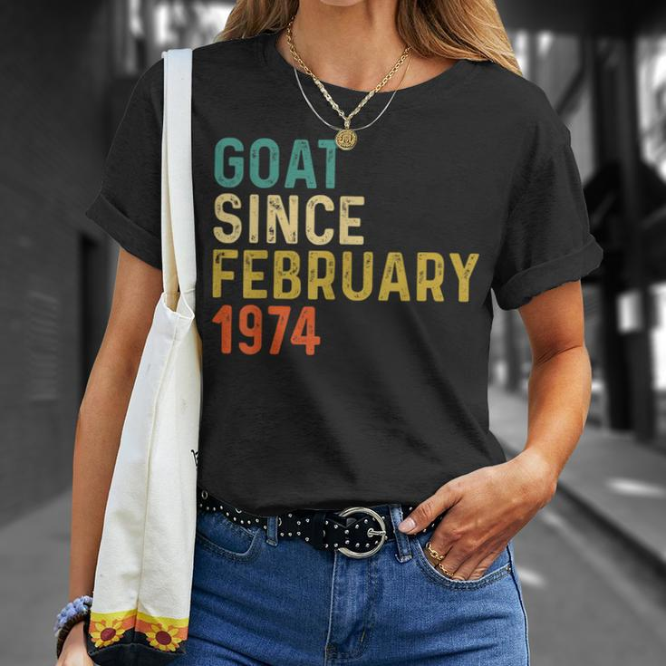 48 Geburtstag 48 Jahre Alte Ziege Seit Februar 1974 T-Shirt Geschenke für Sie