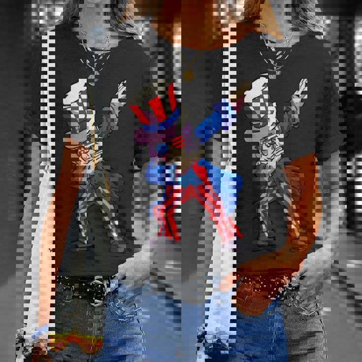レディースファッション Dabbing Uncle Sam T shirt 4th of July Men Kids Boys Gifts T-Shirt 4th-of-july-kids-boys-men-