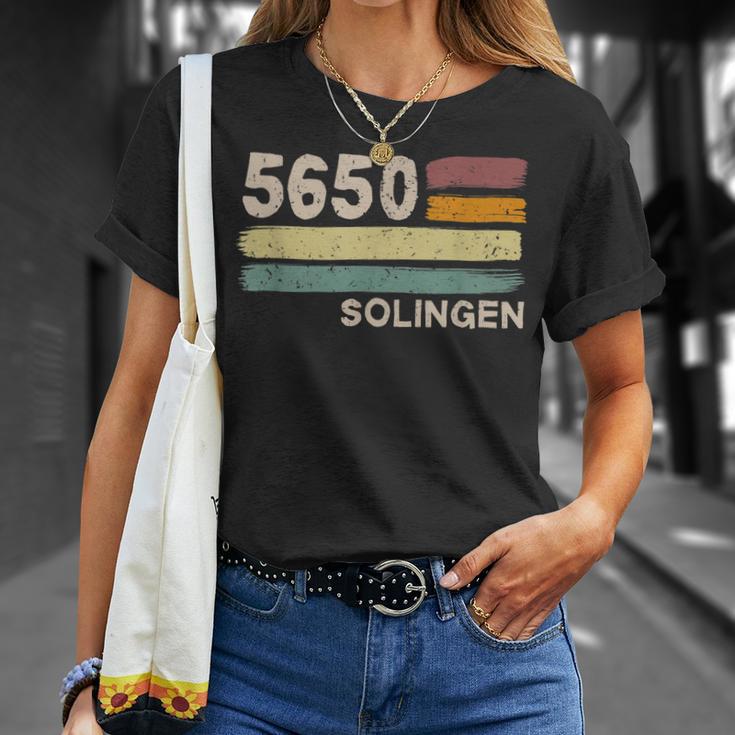 5650 Solingen Retro Postleitzahlen Alte Plz Vintage T-Shirt Geschenke für Sie